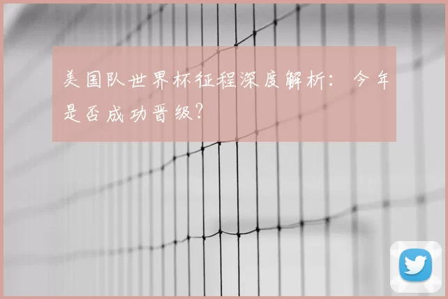 美国队世界杯征程深度解析:今年是否成功晋级?