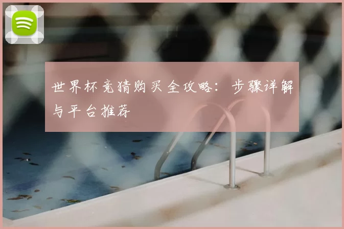 世界杯竞猜购买全攻略:步骤详解与平台推荐